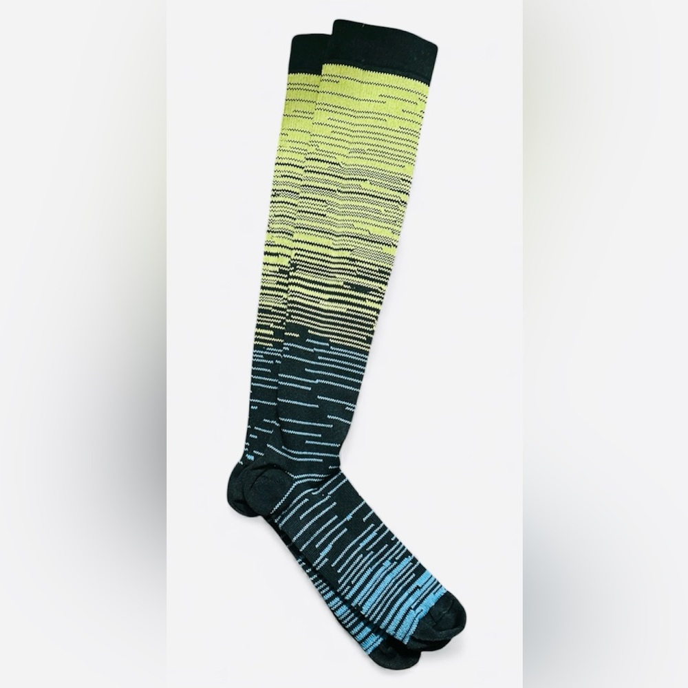 Stylish Gradient Black and Yellow Women's Compression Socks
